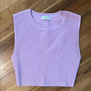 Babaton - Aritzia Women's Pink Ribbed Top